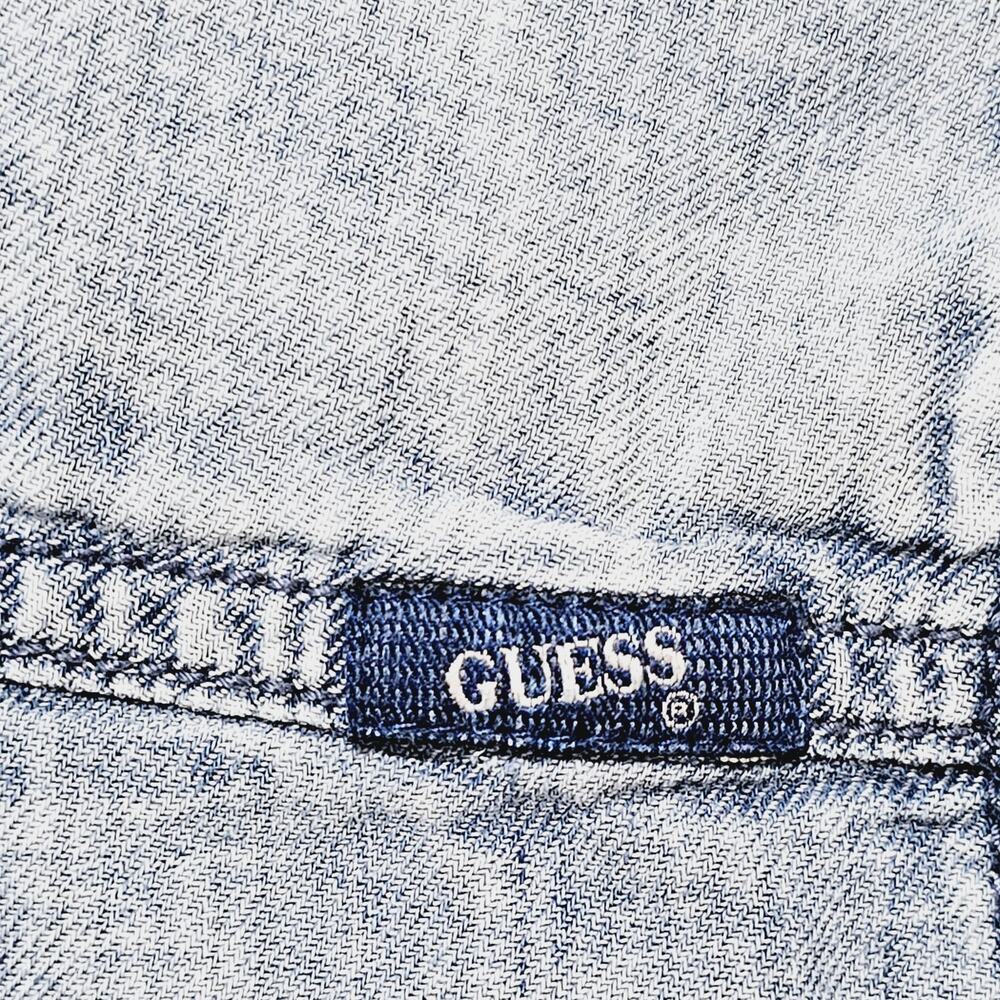 Guess Button-Up Chambray Button-Up Shirt Size S C… - image 3